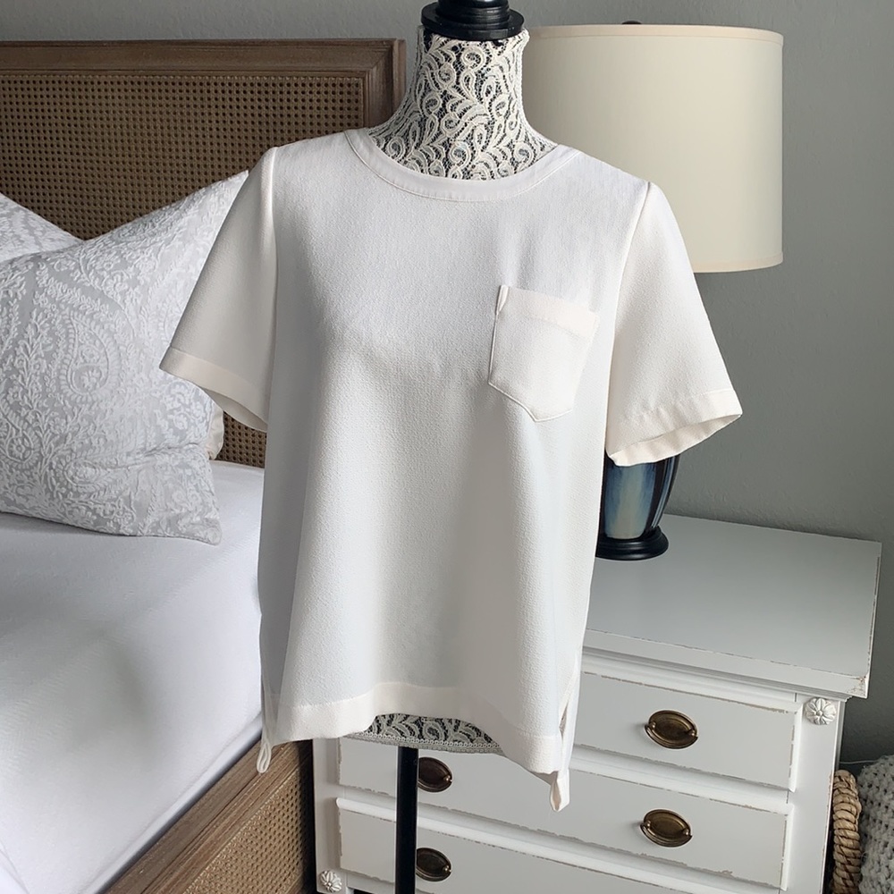 Madewell White Short Sleeve Pocket Tee - Picture 8 of 10